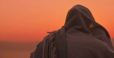 person covered in the desert
